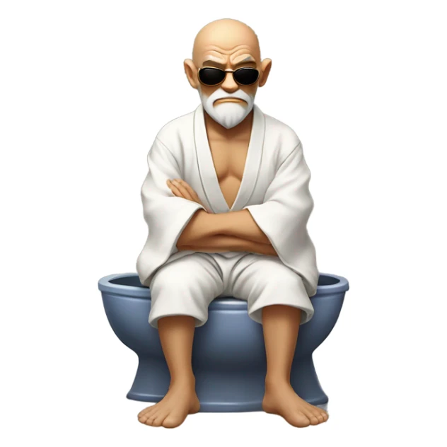 Master roshi on the toilet  sticker