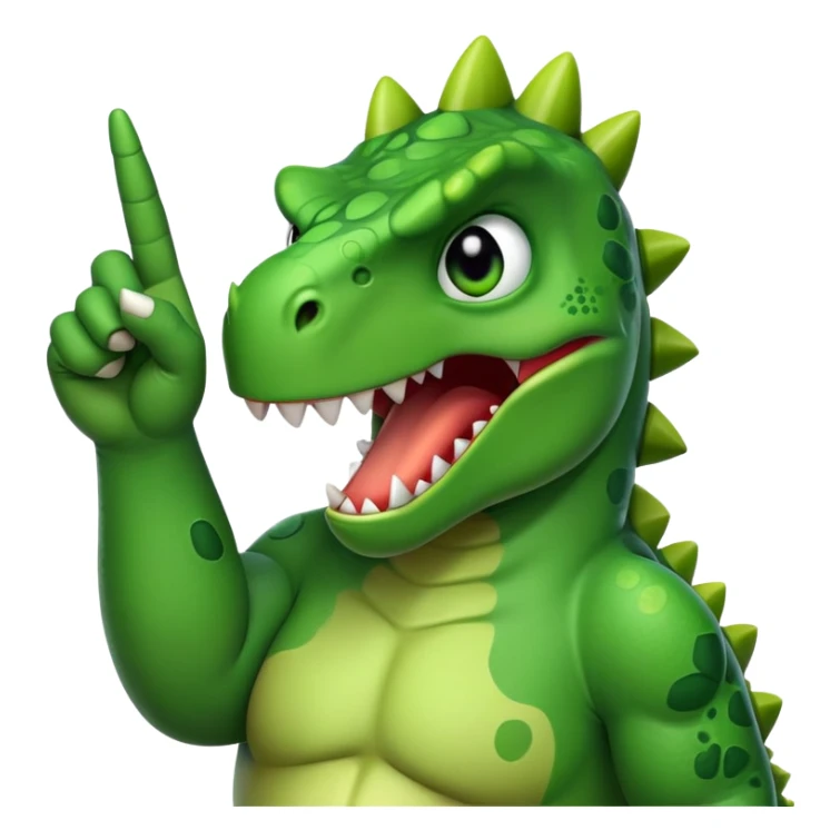 dinosaur sticking out the middle finger  sticker