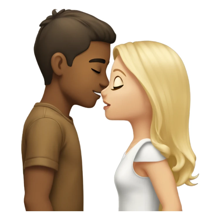 Bailee(brunette) kissing Owen(blond) sticker