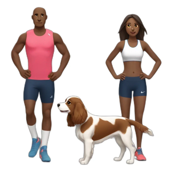 Sprinter spaniel with man and woman sticker
