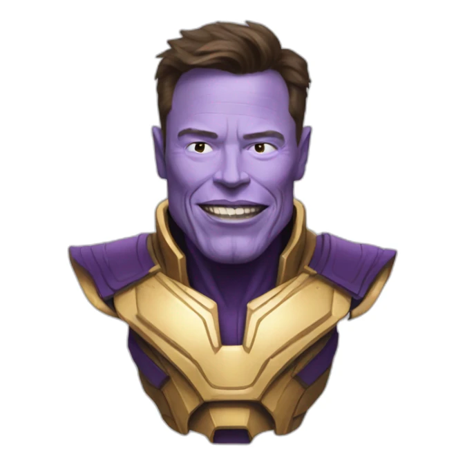 Elon musk as thanos sticker
