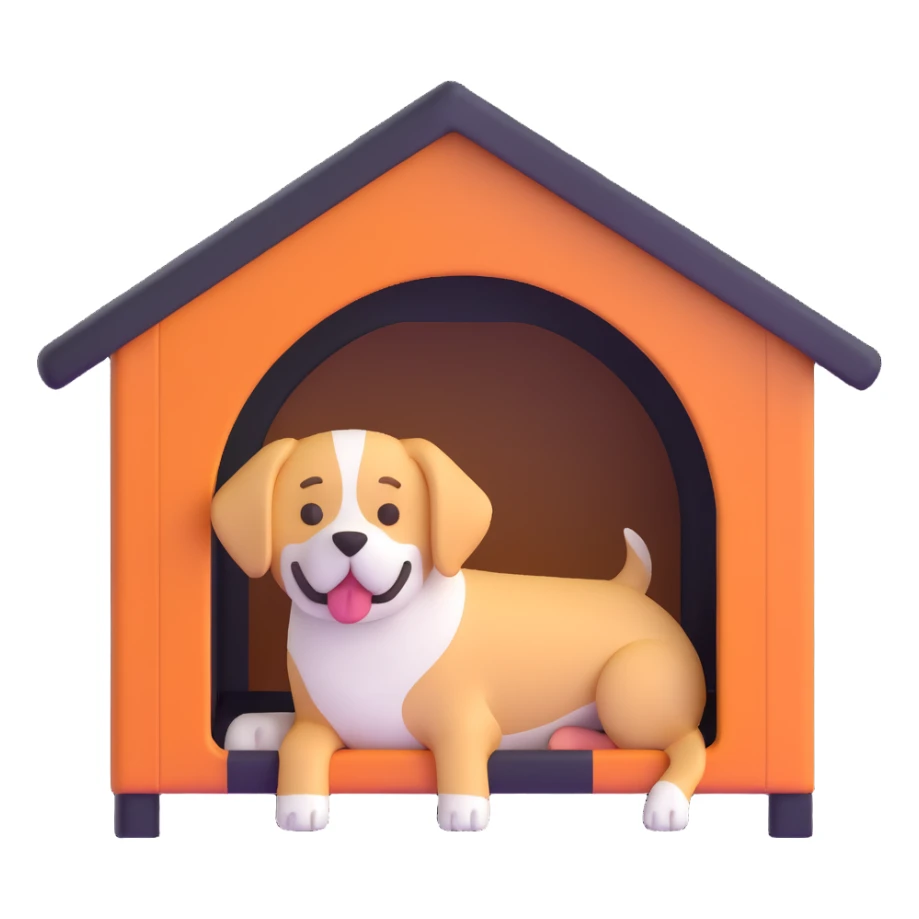 pet house, dog kennel sticker