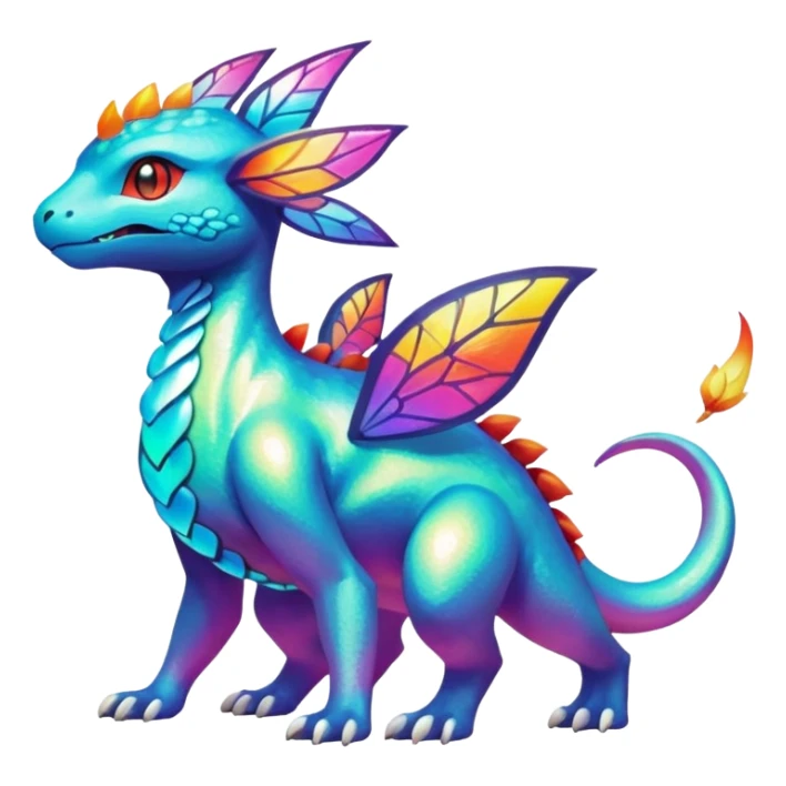 Elemental magical colorful exotic Pokémon-Fakémon-creature sticker
