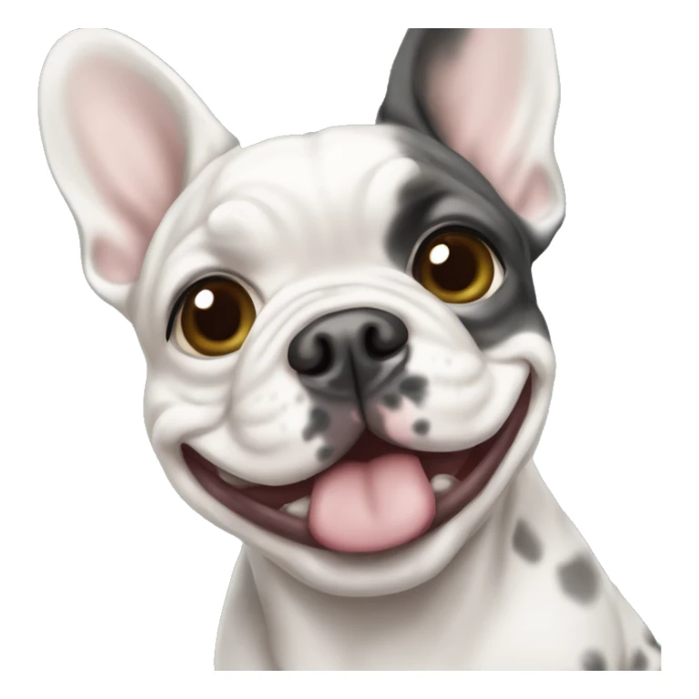Merle frenchie with Hazel and teal eyes sticker