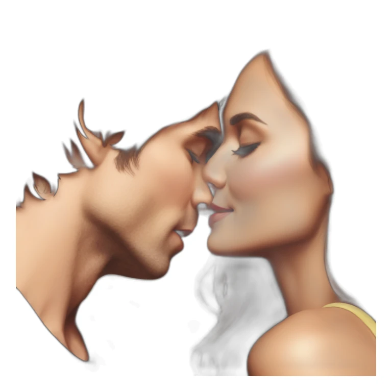 Ian Somerhalder kissing Nina Dobrev sticker