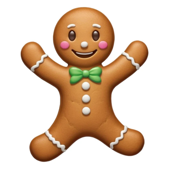 Omino di pan di zenzero con glassa bianca sticker