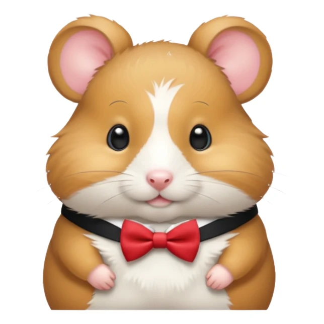 hamster with a   bow tie sticker