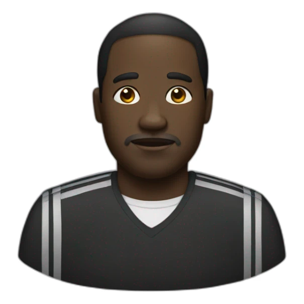 big black man symbol sticker