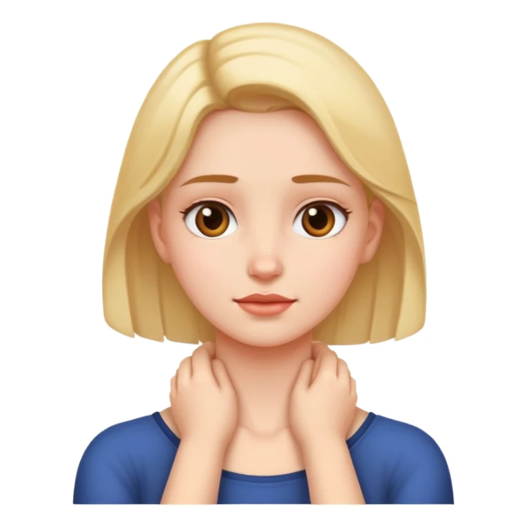 Girl with hands over neck sticker