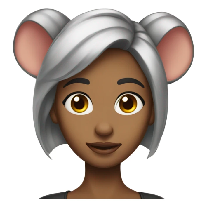 Beautiful girl with mouse ears sticker