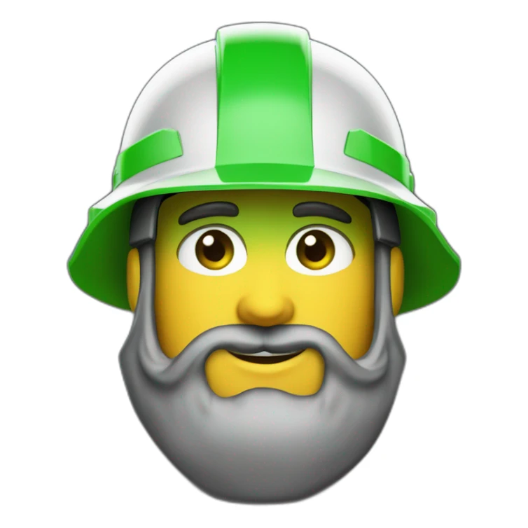 Cedric blanchard TISSEO CONSTRUCTION HELMET and 3 day beard and green eyes sticker