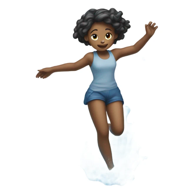 Girl with water legs sticker