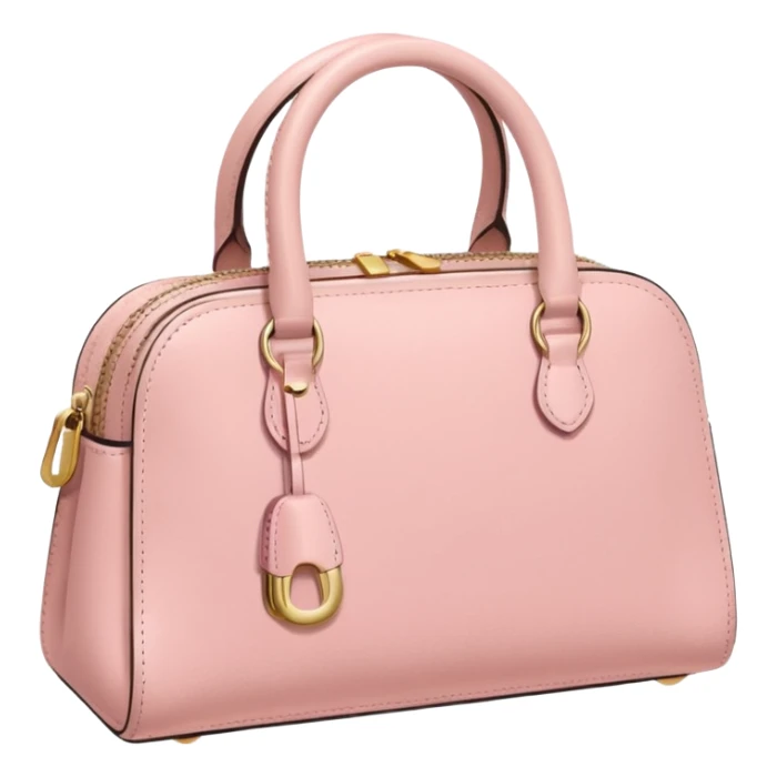 A bag in a light pink macaron color scheme sticker