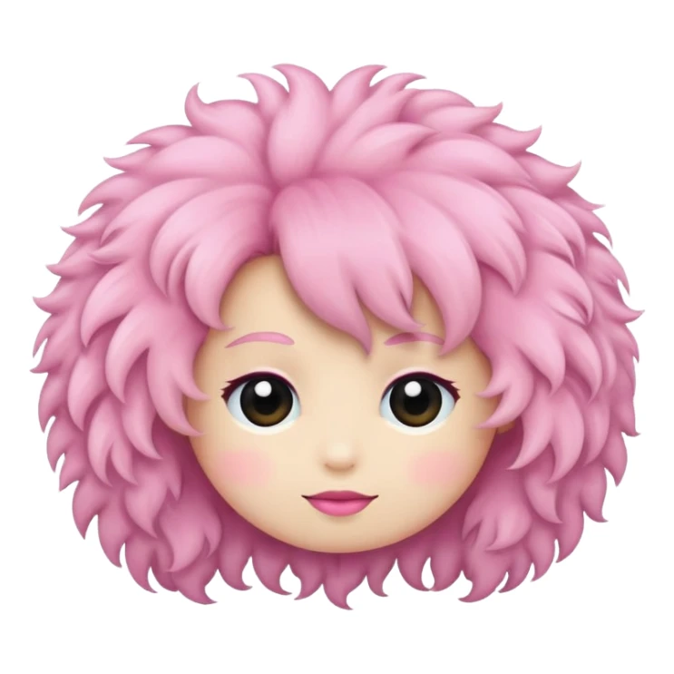 fluffy hair clip  sticker