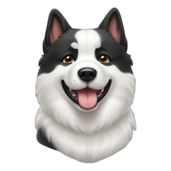 samoyed and BLACK-french buldog sticker