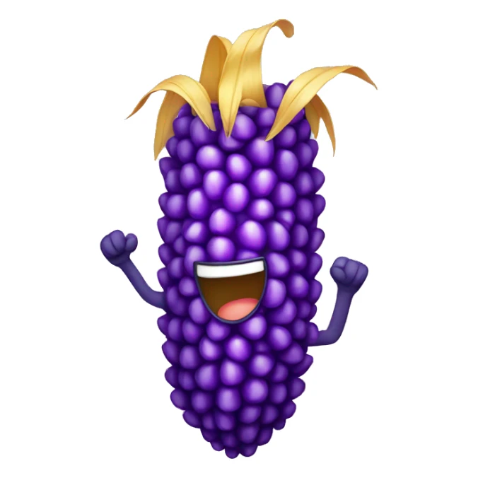 purple corn cheering sticker