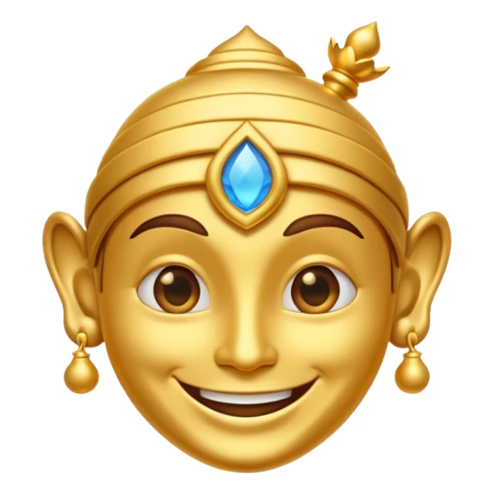 A golden color classic ginie emoji sticker