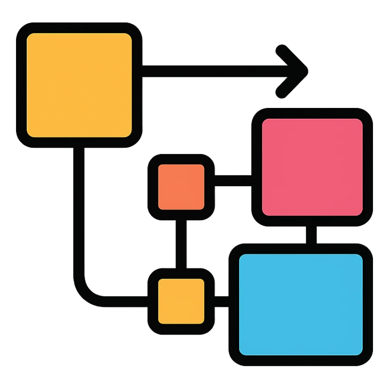 blockchain connection icon with lineal color and black outlines sticker