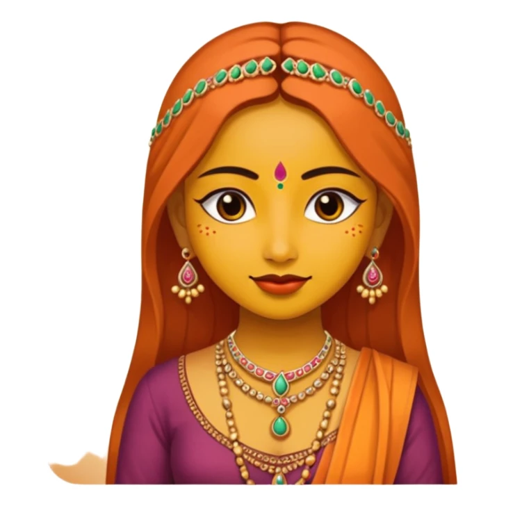 A sanskari girl with bindi and necklace sticker