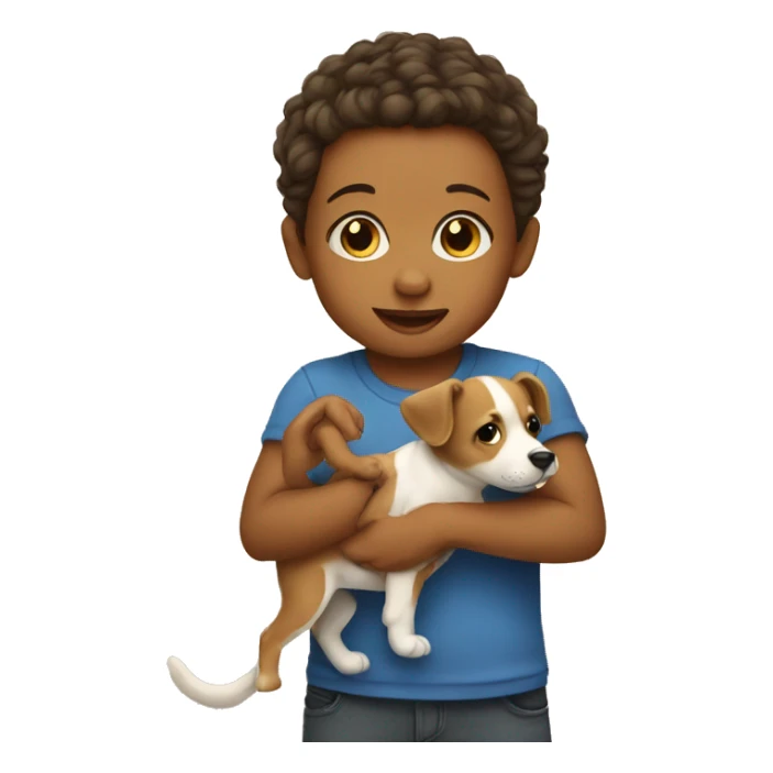 baby with dog  sticker