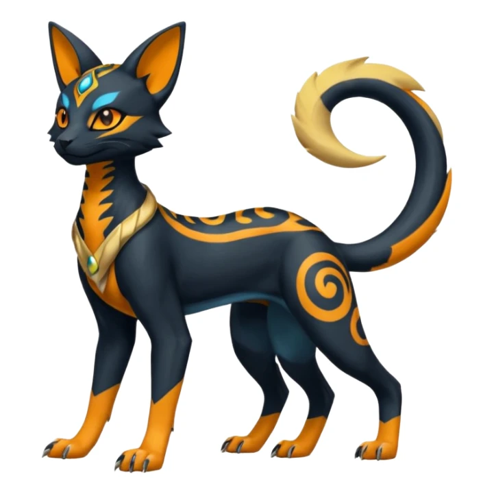 Umbreon-Bastet-Salandit-Zeraora-fusion, full body sticker