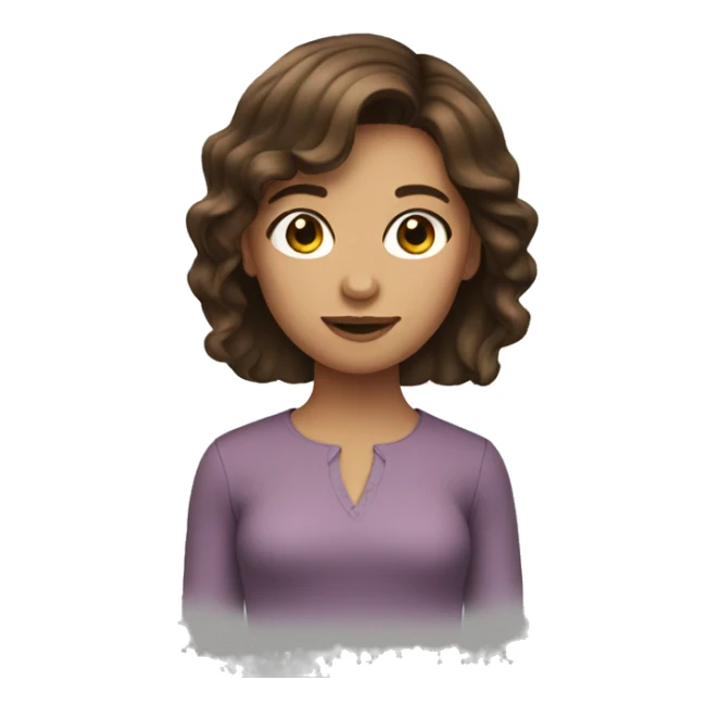Girl with brunet hair sticker