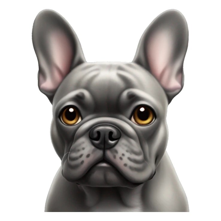 Dark gray French Bulldog  sticker