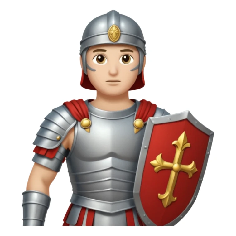 roman soldier fullbody with silver armos and without weapons sticker