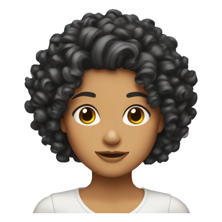 reyna emoji curly hair sticker