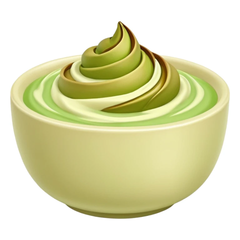 green cream in a bowl sticker