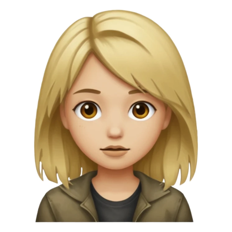 grunge girl with dirty blonde hair sticker