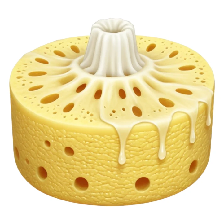 White loofah sponge, pastel background White loofah sponge, pastel background sticker