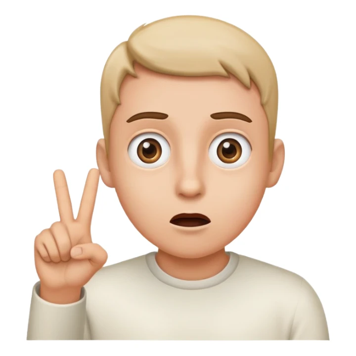 Pointing right and left with surprised eyes sticker