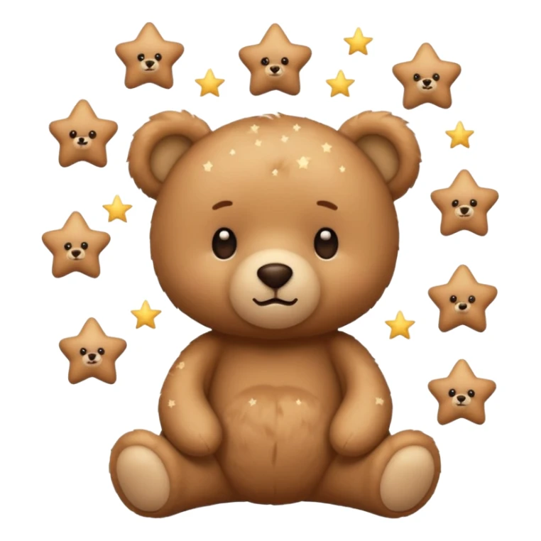A little teddy bear which seems a bit confused with stars over his head like he just fell  sticker