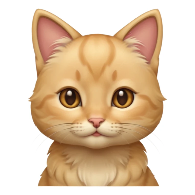 kitten with blonde hair and brown eyes sticker
