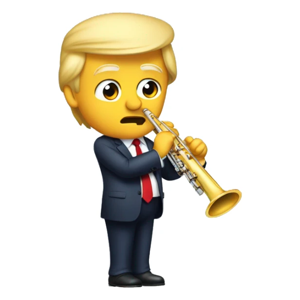 donald trump qui joue de la flute sticker