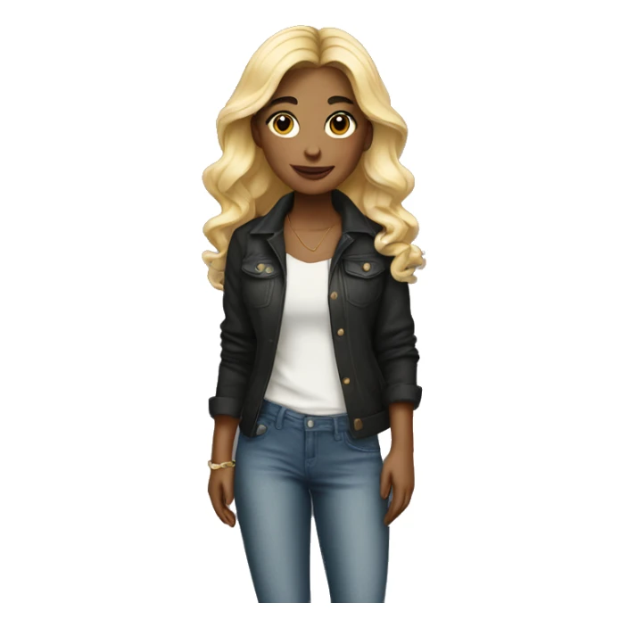 Pretty girl in stylish outfit  sticker