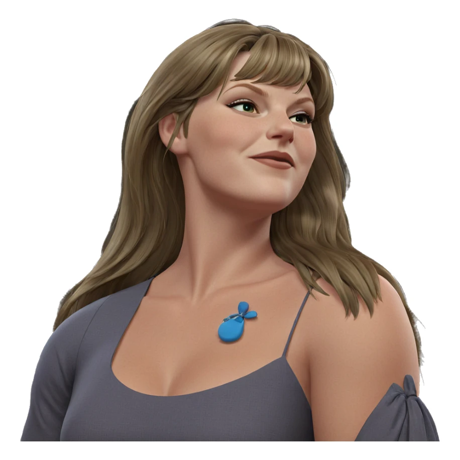 serene girl in a dress sticker