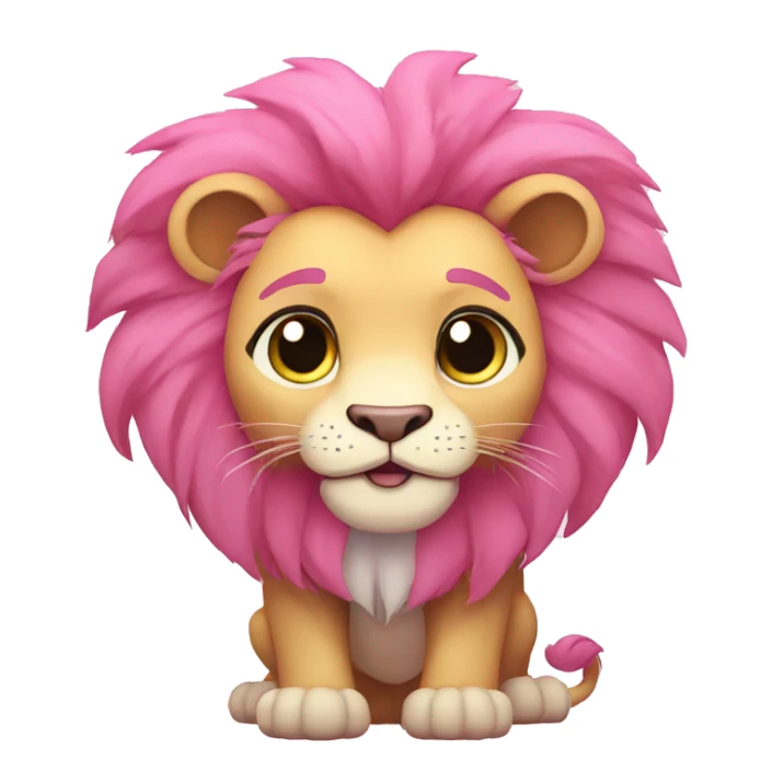 Pink Chibi Cartoon Lion from Steven Universe sticker