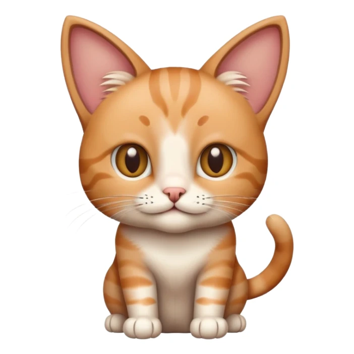 Un chat qui dit bonjour avec les oreilles tombante et une toute petite queu  sticker