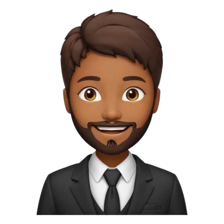 bearded black woman in a suit sticker