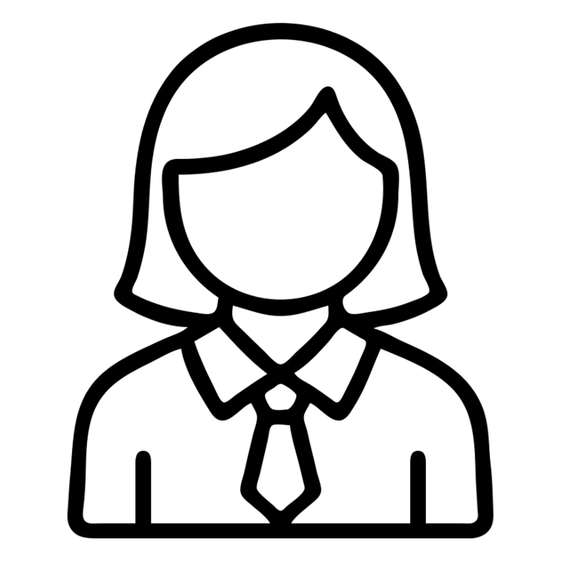 a blond girl with a uniform sticker