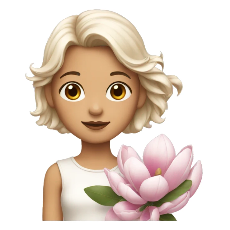  Girl with magnolia sticker