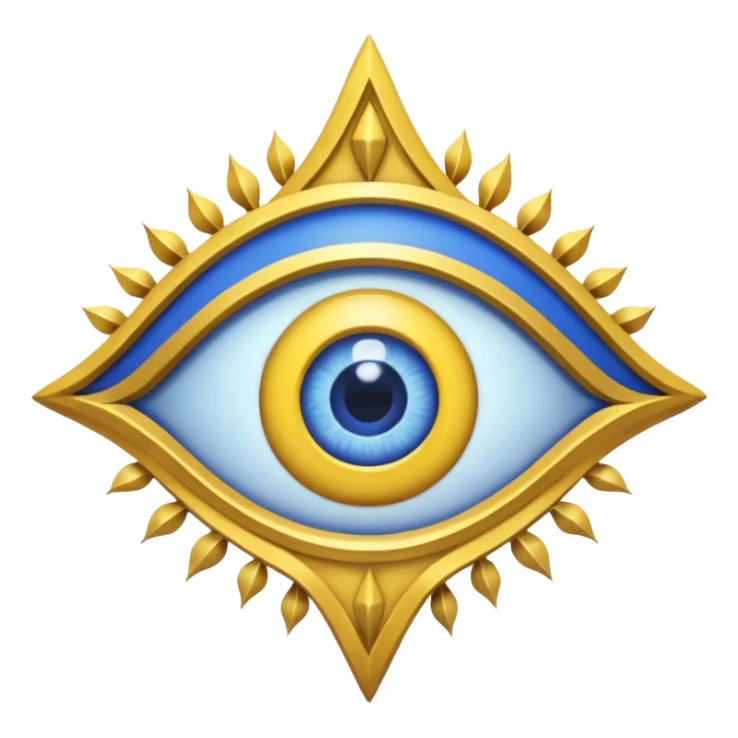 Wiz 101 casting sigil blue and yellow myth eye inspired school sticker