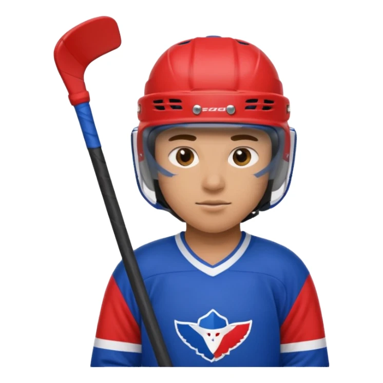 Hockey Player in red and blue sticker