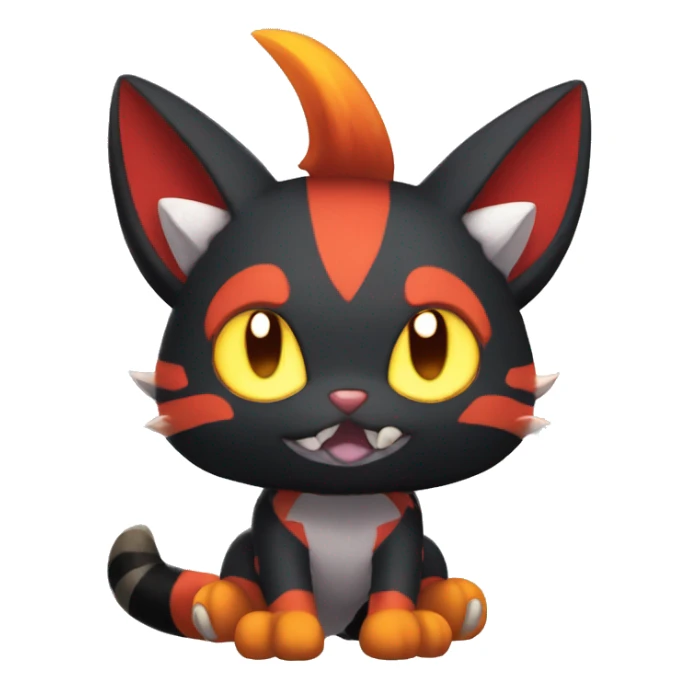 Litten Torracat Incineroar Fakemon sticker