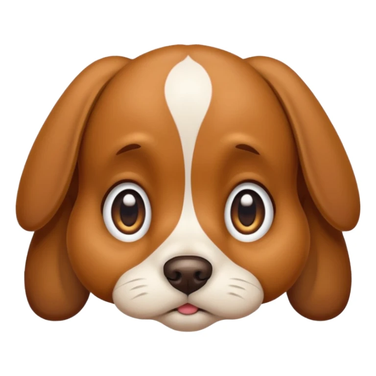 face of cute sad dog with big bright eyes sticker