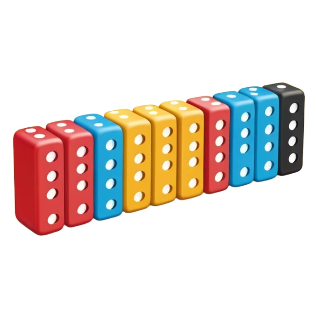 colorful Domino pieces sticker