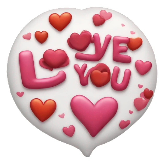 the words love you  sticker