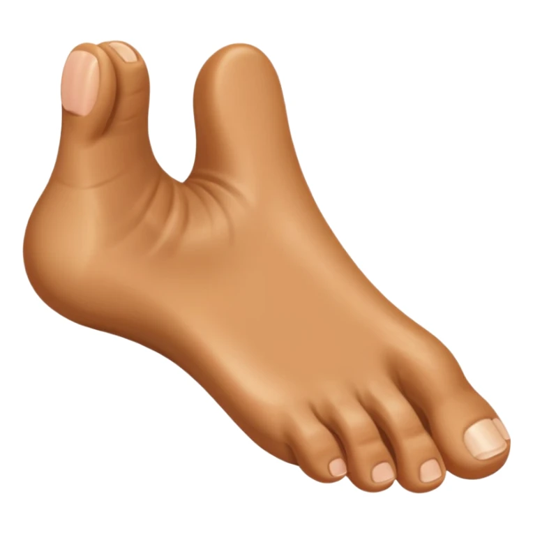 Foot that looks like a thumbs up sticker